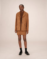 Suede-look blazer camel Shannon