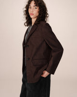 Suede-look blazer chocolatee Shannon