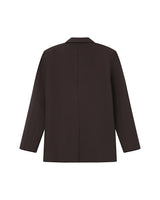 Blazer large droit chocolat Strong