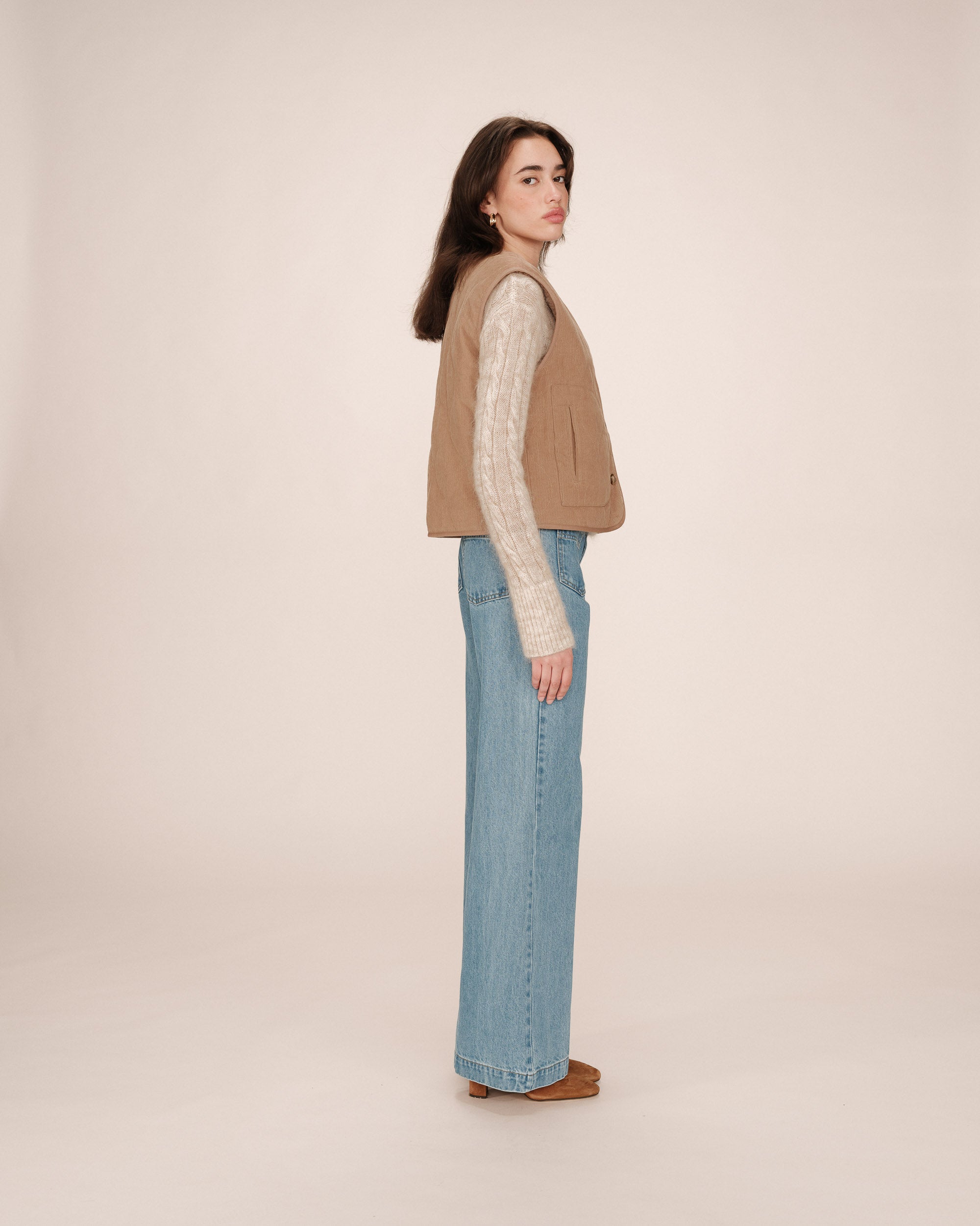 Quilted jacket greige Seth