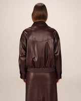 Faux leather jacket burgundy Sunisa