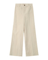 Pantalon large velours ecru Samba