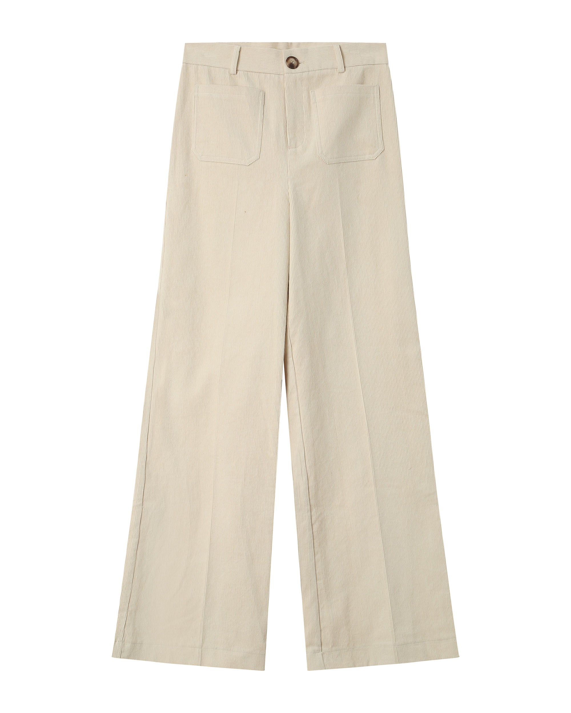 Pantalon large velours ecru Samba