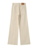 Pantalon large velours ecru Samba
