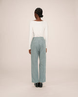 Pantalon large velours sauge Liberty