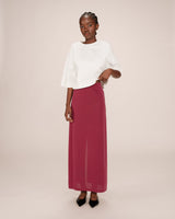 Jupe en modal bordeaux Sama