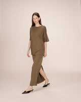 Jupe en modal vert foret Sama