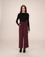Pantalon fluide bordeaux Noblesse