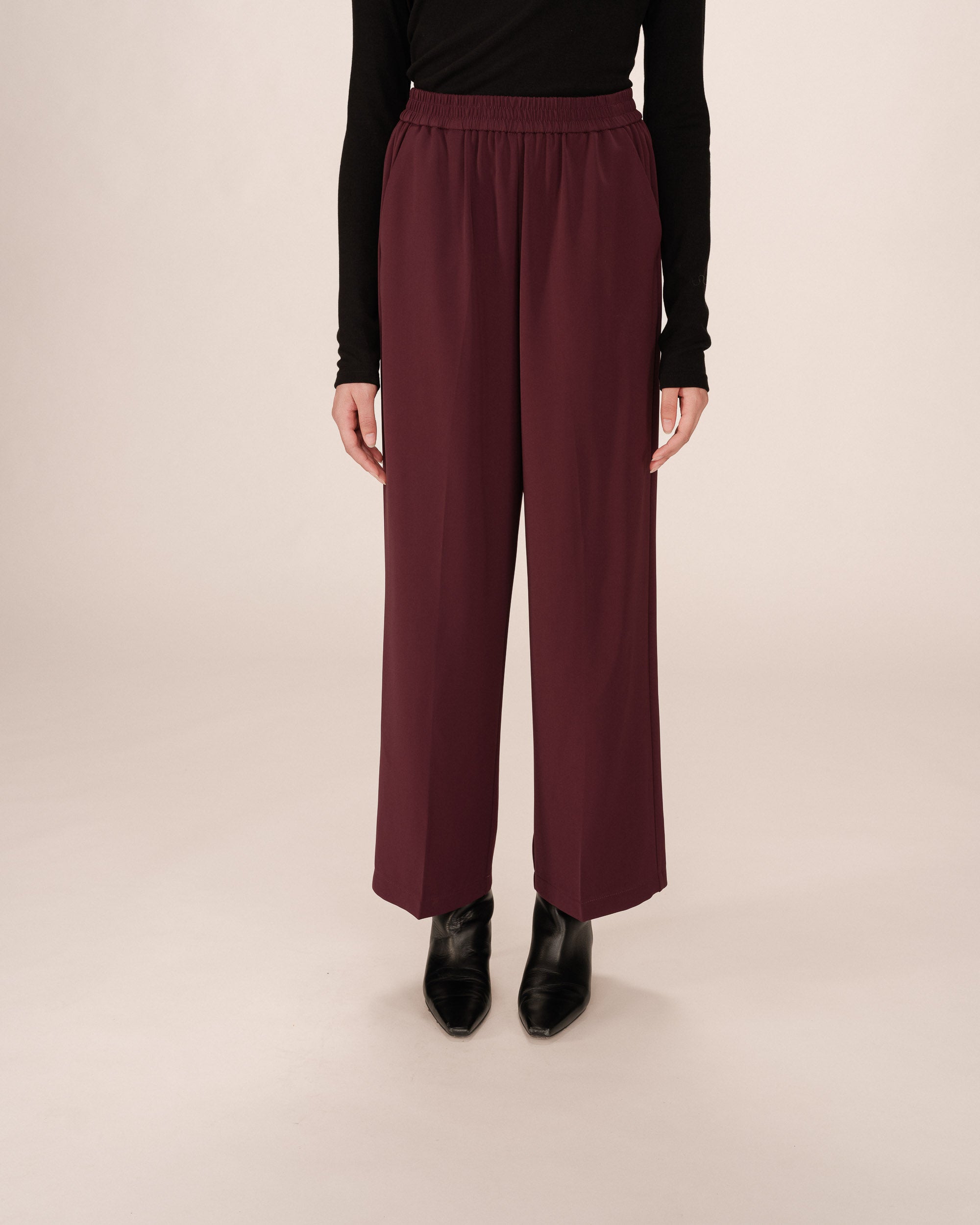 Pantalon fluide bordeaux Noblesse