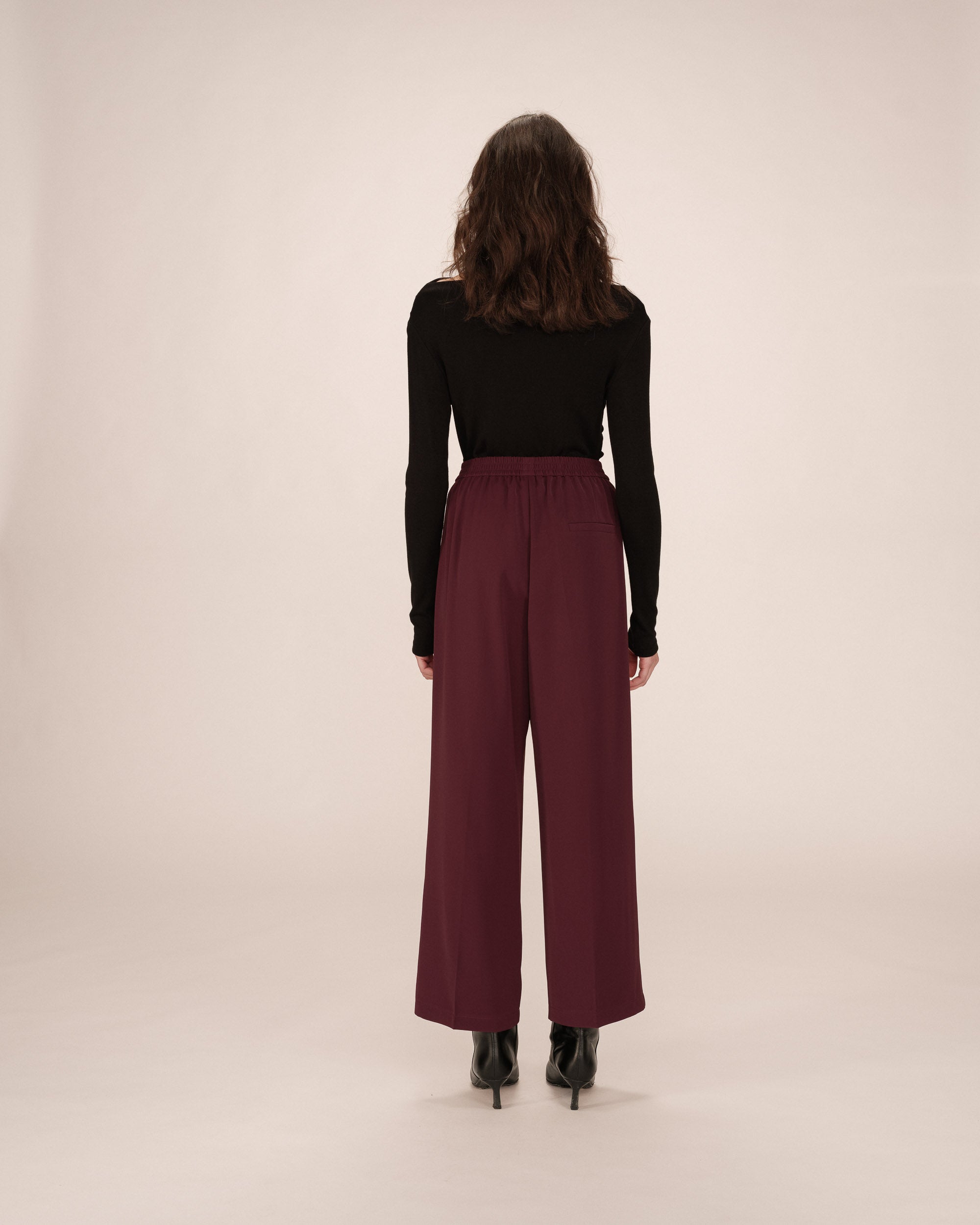 Pantalon fluide bordeaux Noblesse