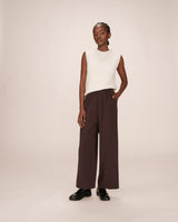Pantalon fluide chocolat Noblesse