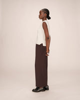 Pantalon fluide chocolat Noblesse