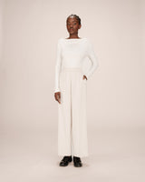 Pantalon fluide ecru Noblesse