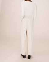 Pantalon fluide ecru Noblesse