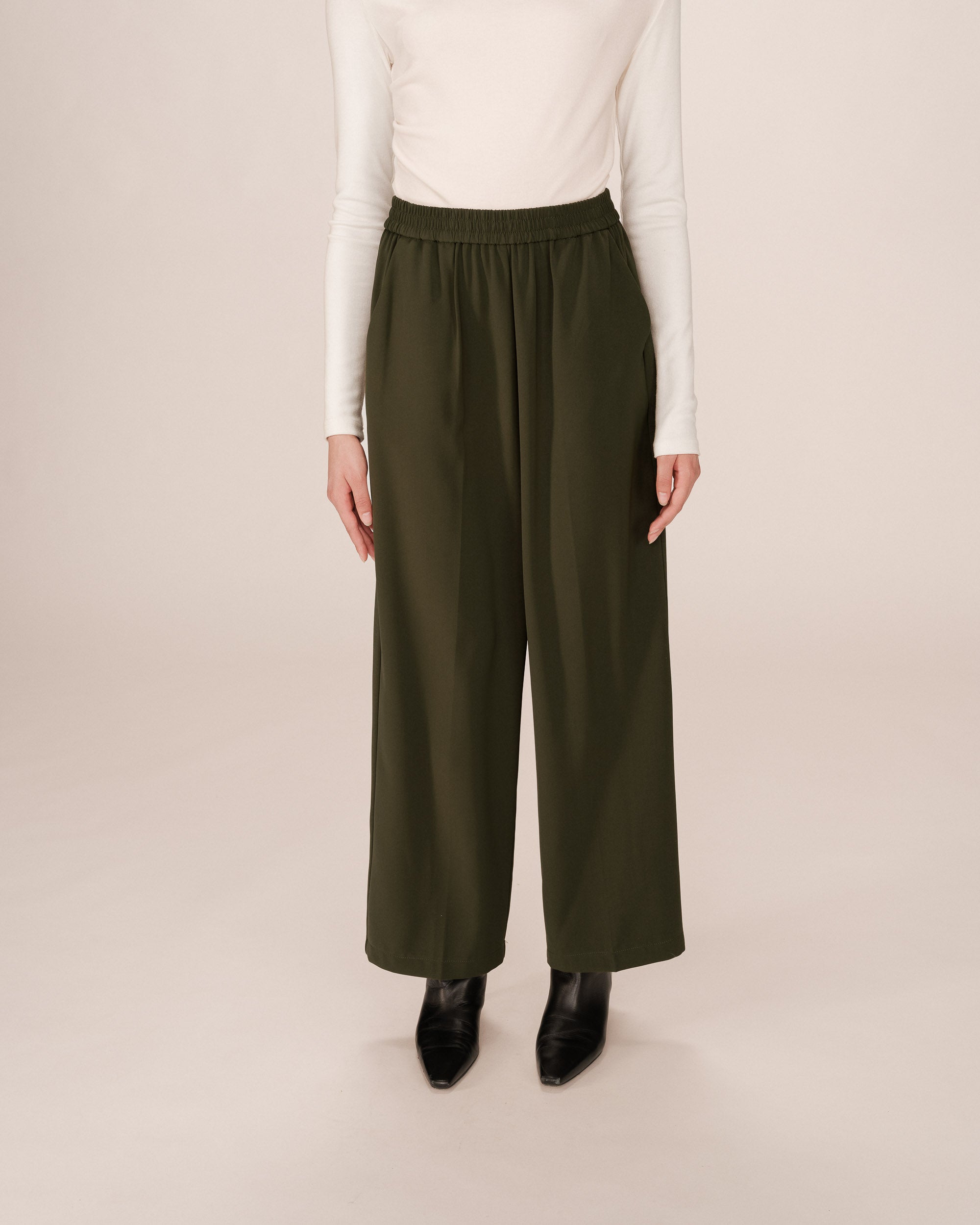 Pantalon fluide vert foret Noblesse