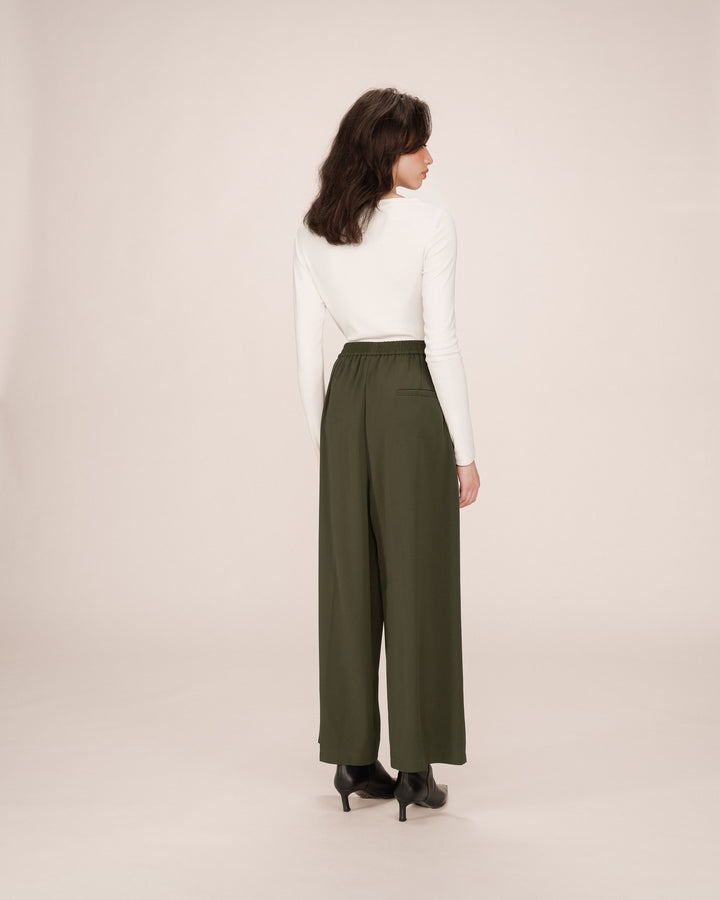 Flowy trousers vert foret Noblesse