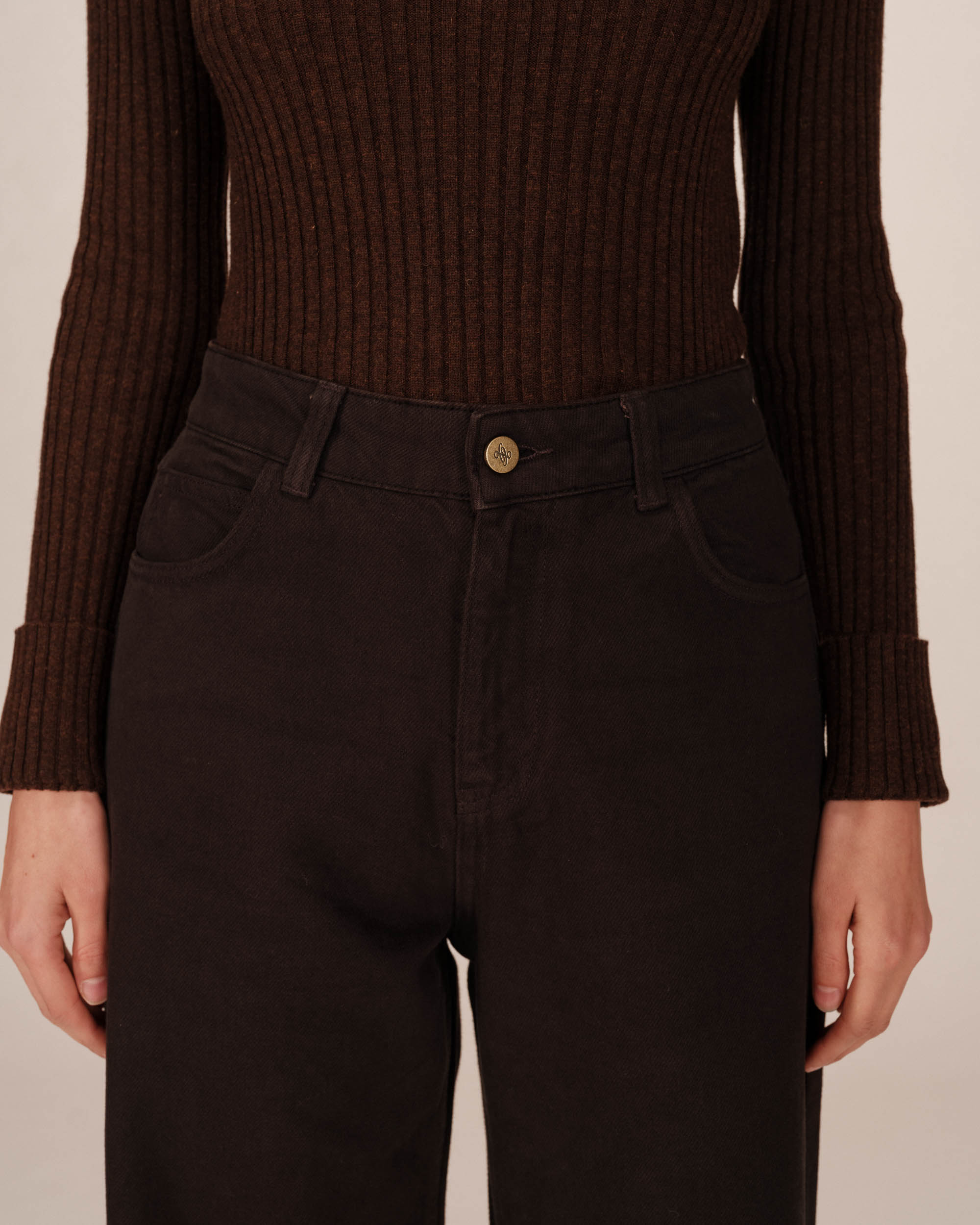Jean large chocolat James