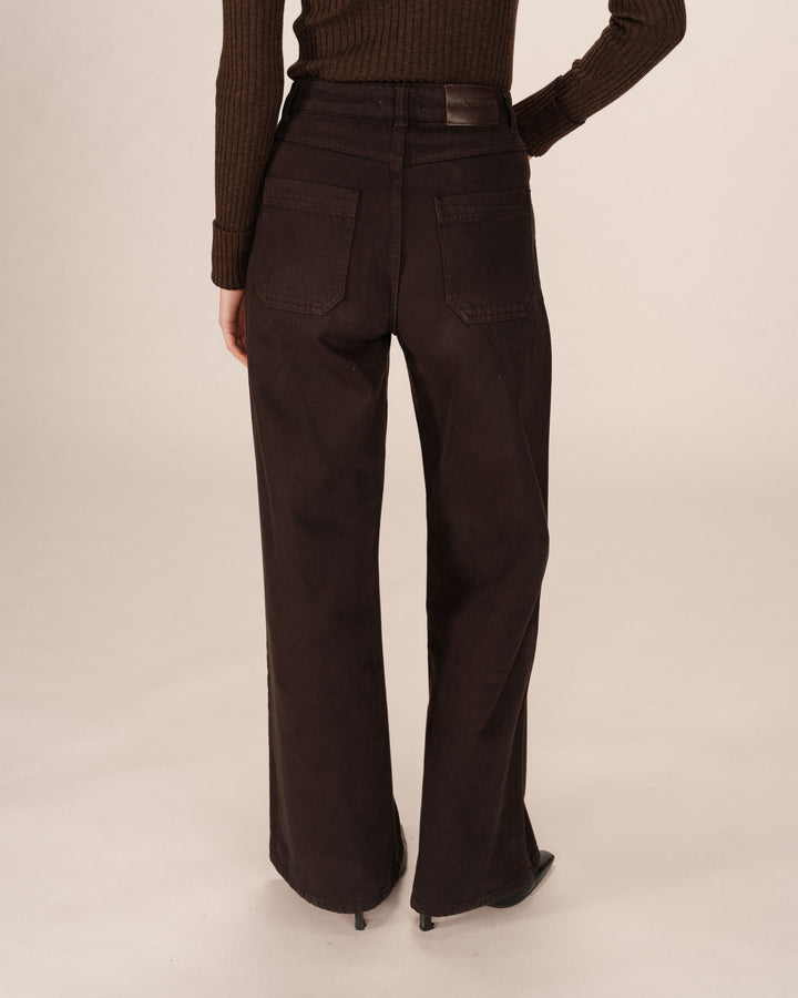 Jean large chocolat James