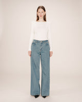 Wide-leg jeans light blue James