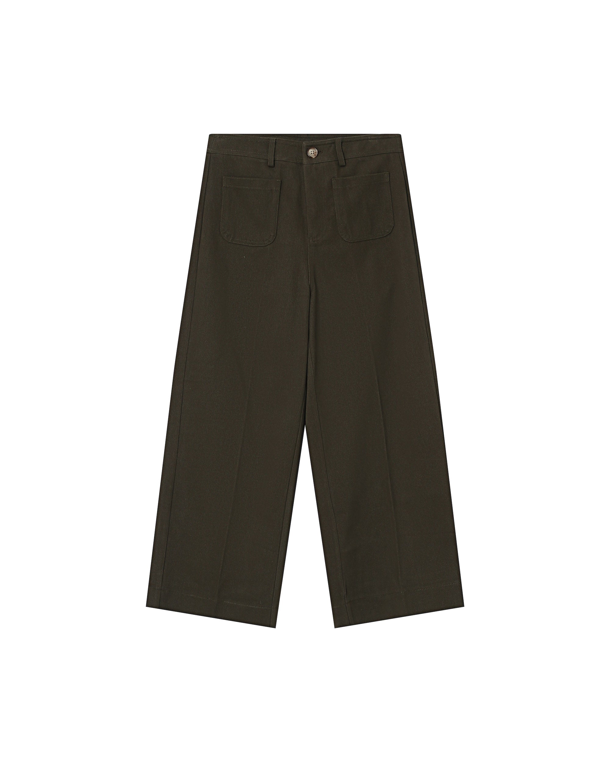 7/8 straight trousers fgoldest green Sole