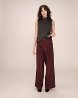 Pantalon tailleur bordeaux Story