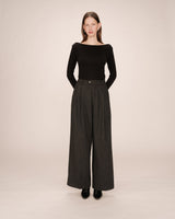 Pantalon tailleur rayures carbone Senna