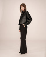 Pantalon tailleur evase noir Singer