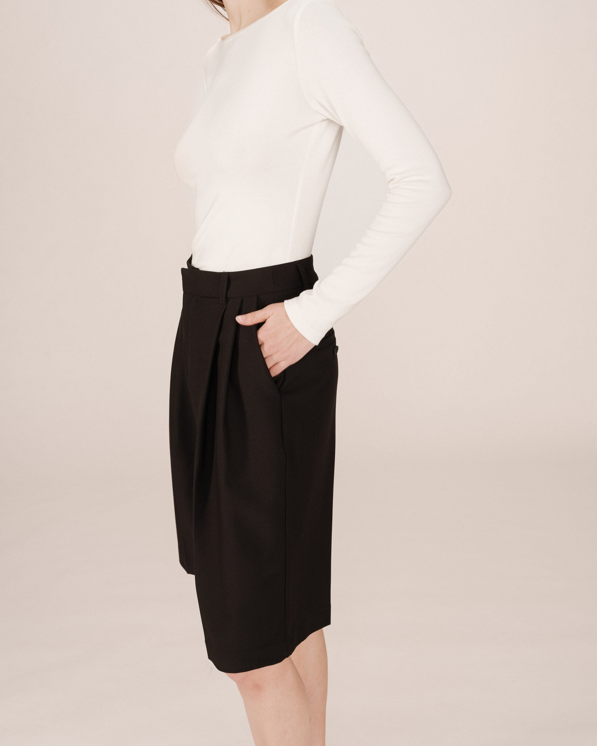 Long bermuda shorts black Sergio