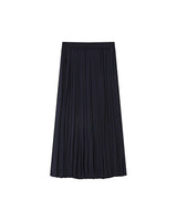 Jupe longue plissee marine Plisse