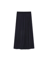 Jupe longue plissee marine Plisse