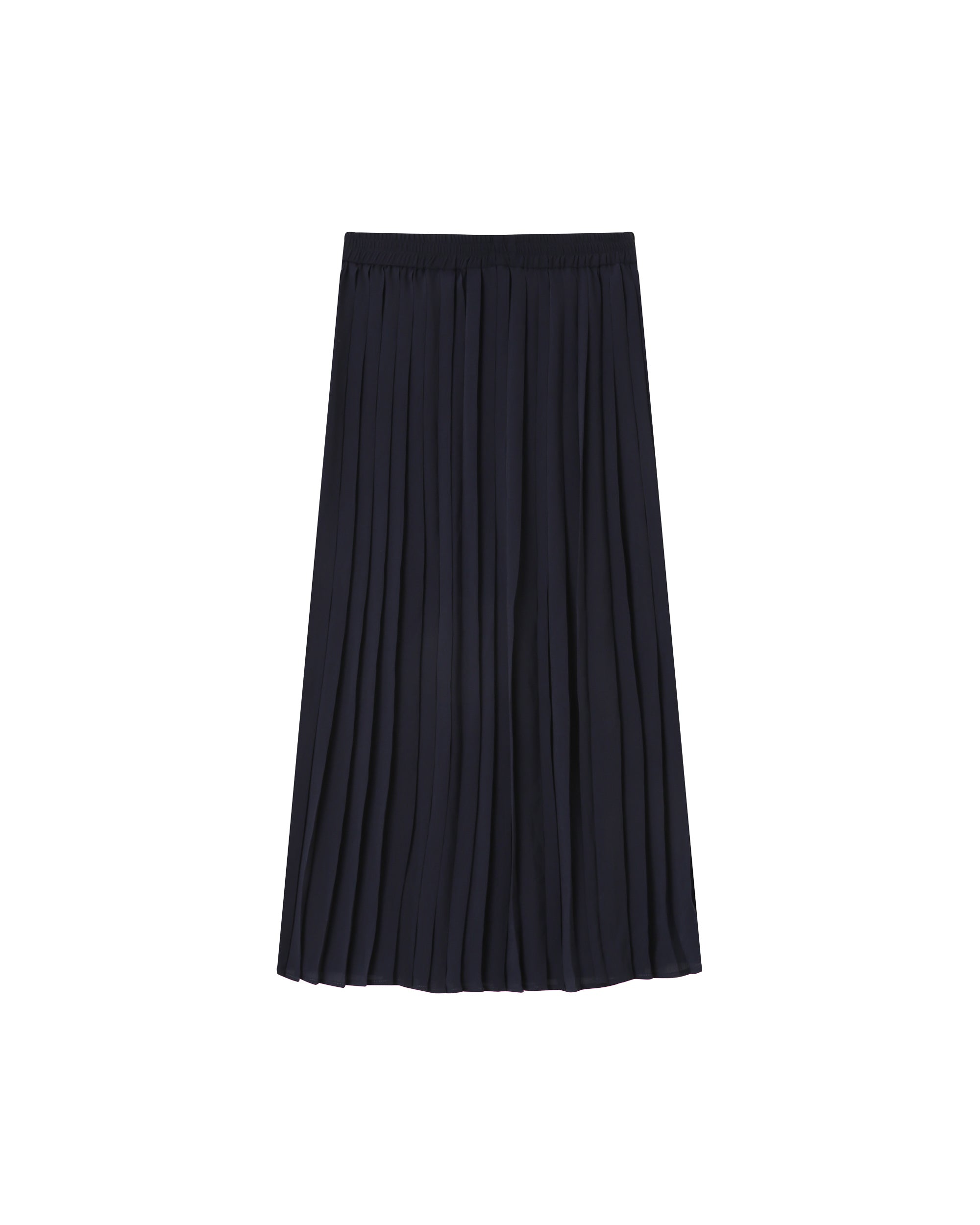 Jupe longue plissee marine Plisse