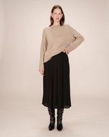 Jupe longue plissee noir Plisse