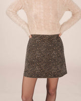 Jupe imprimée leopard Sparta