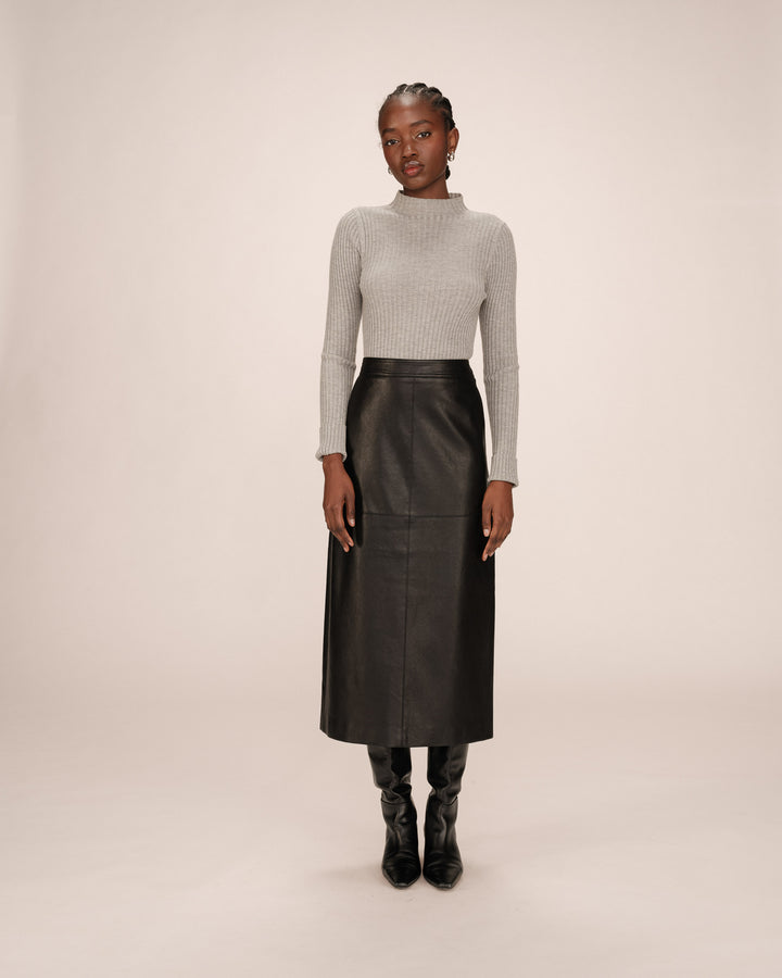 Jupe simili cuir noir Sirene