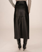 Faux leather skirt black Sirene
