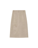 Long suede skirt greige Sorry