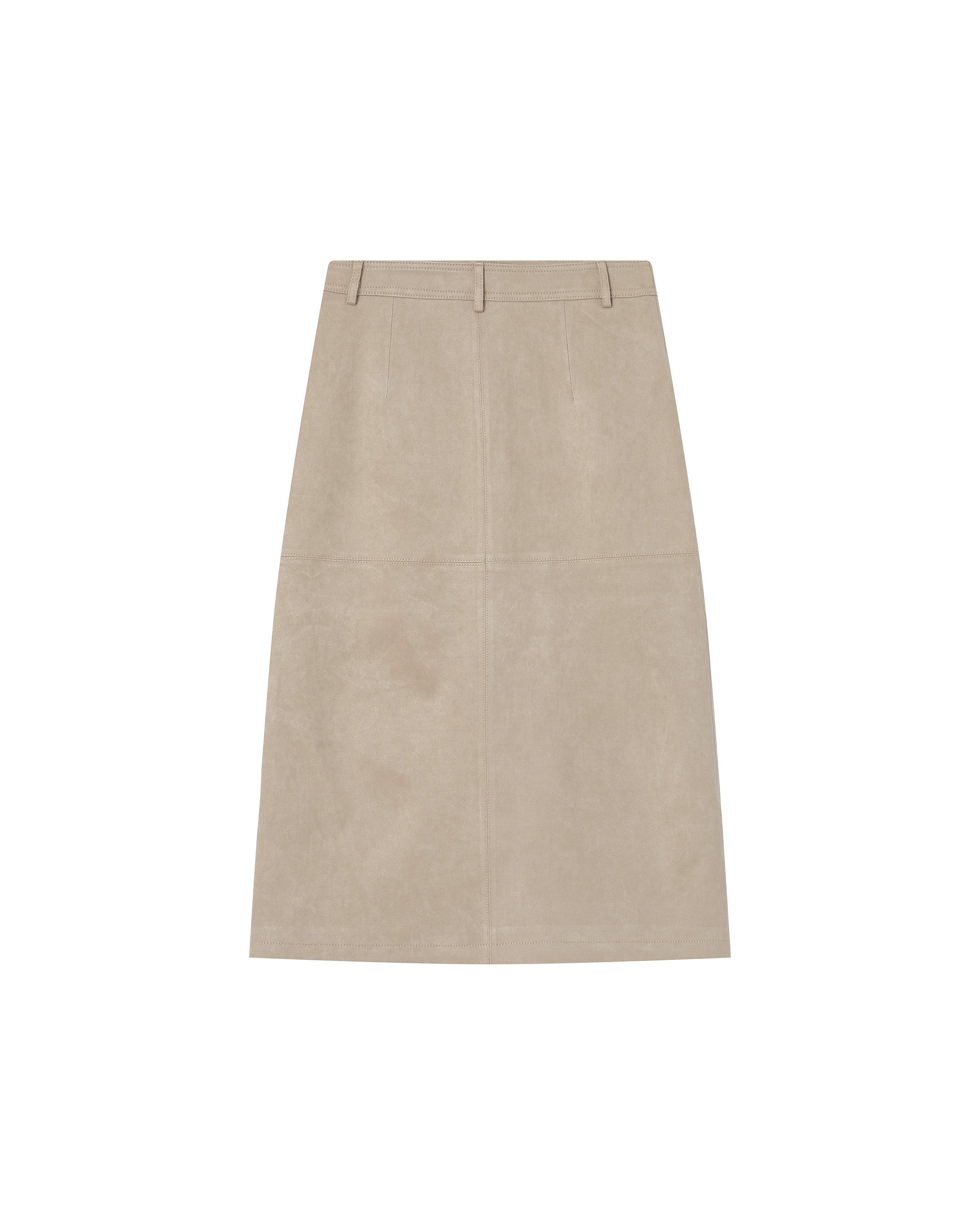 Long suede skirt greige Sorry