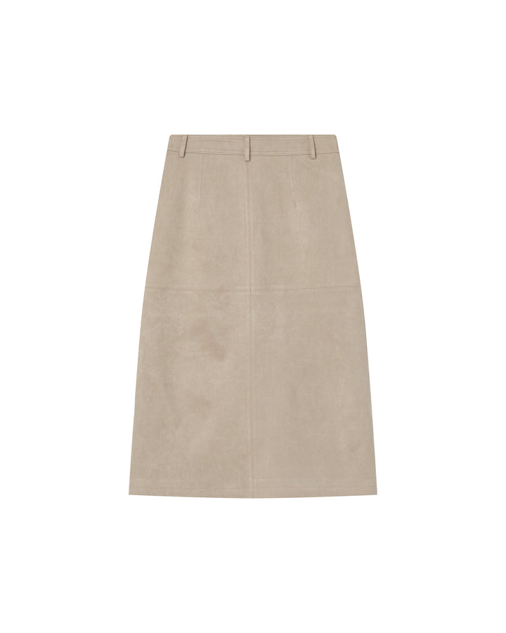 Jupe longue suedine greige Sorry