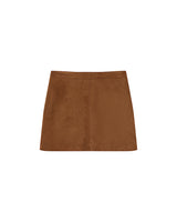 Short suede skirt camel Surprenante