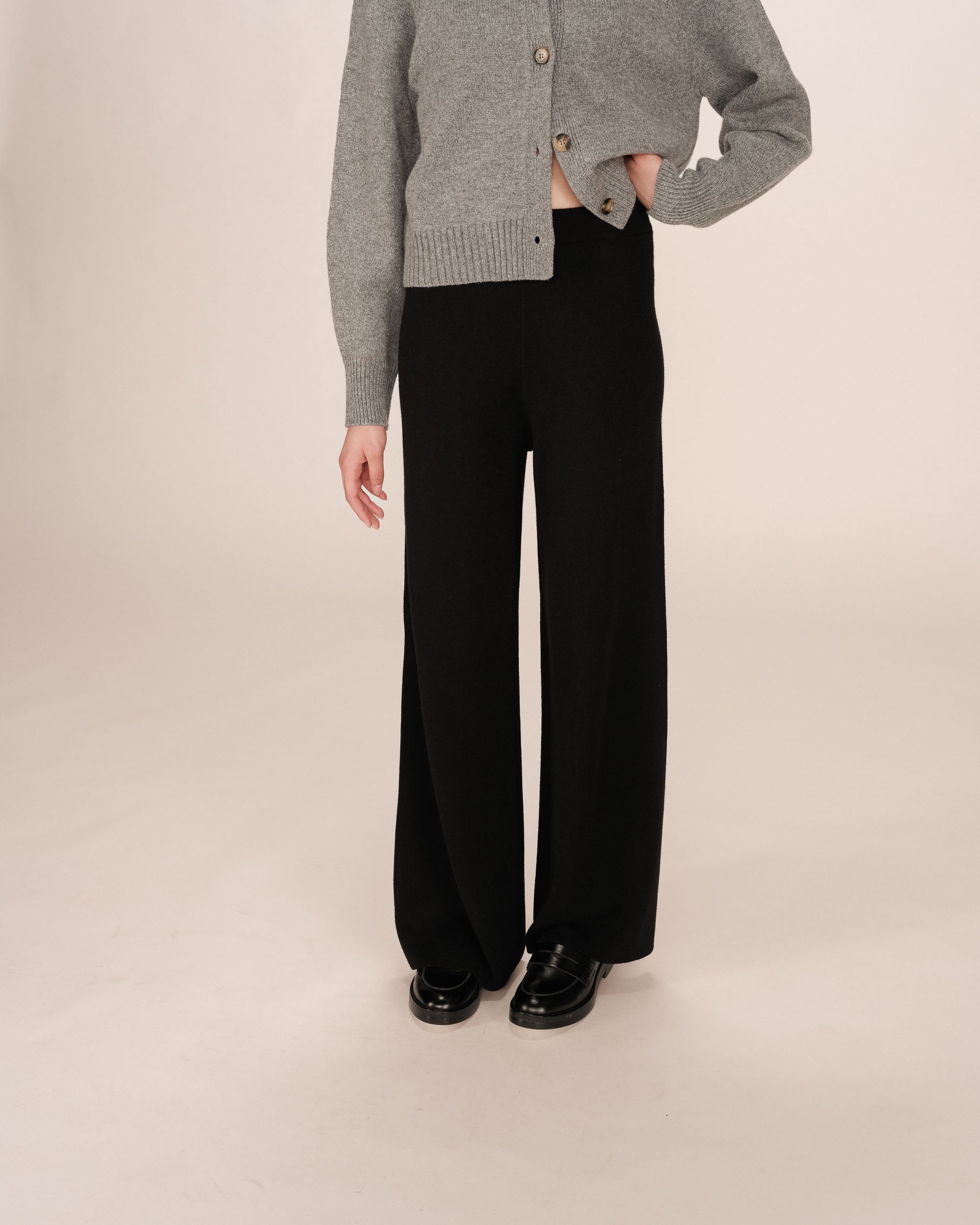 Knit trousers black Sao