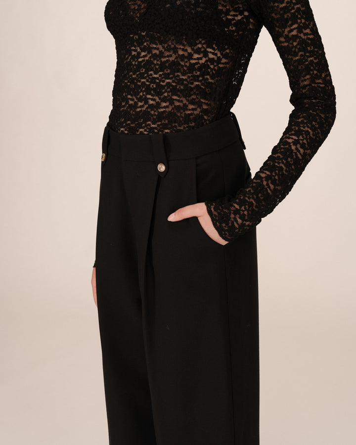 Pantalon tailleur noir Septime