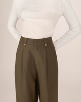 Pantalon tailleur vert foret Septime