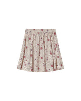 Jupe imprimée fleurs ecru Staicy