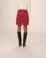 Jupe imprimée fleurs terracotta Staicy