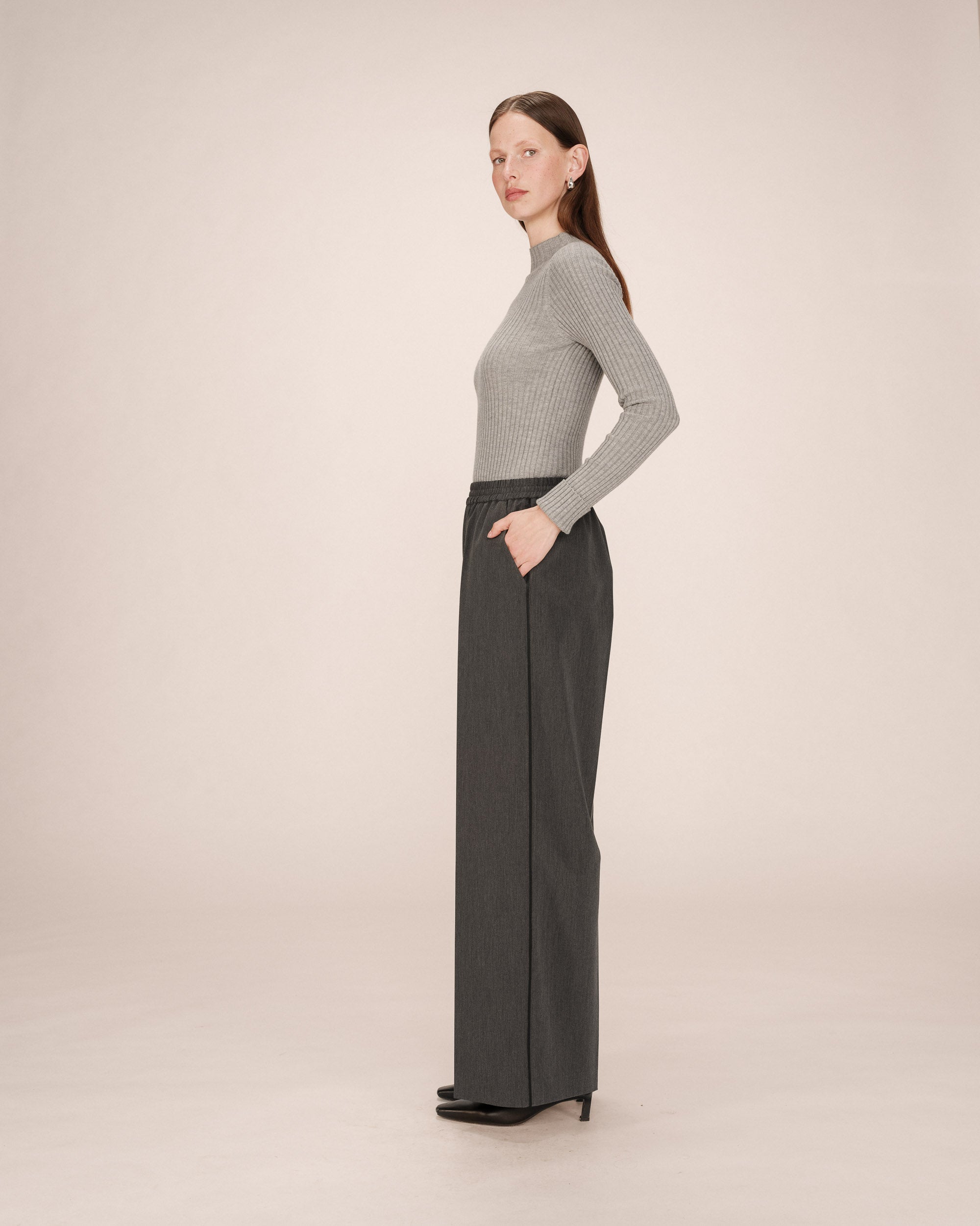 Pantalon large anthracite Sweeney