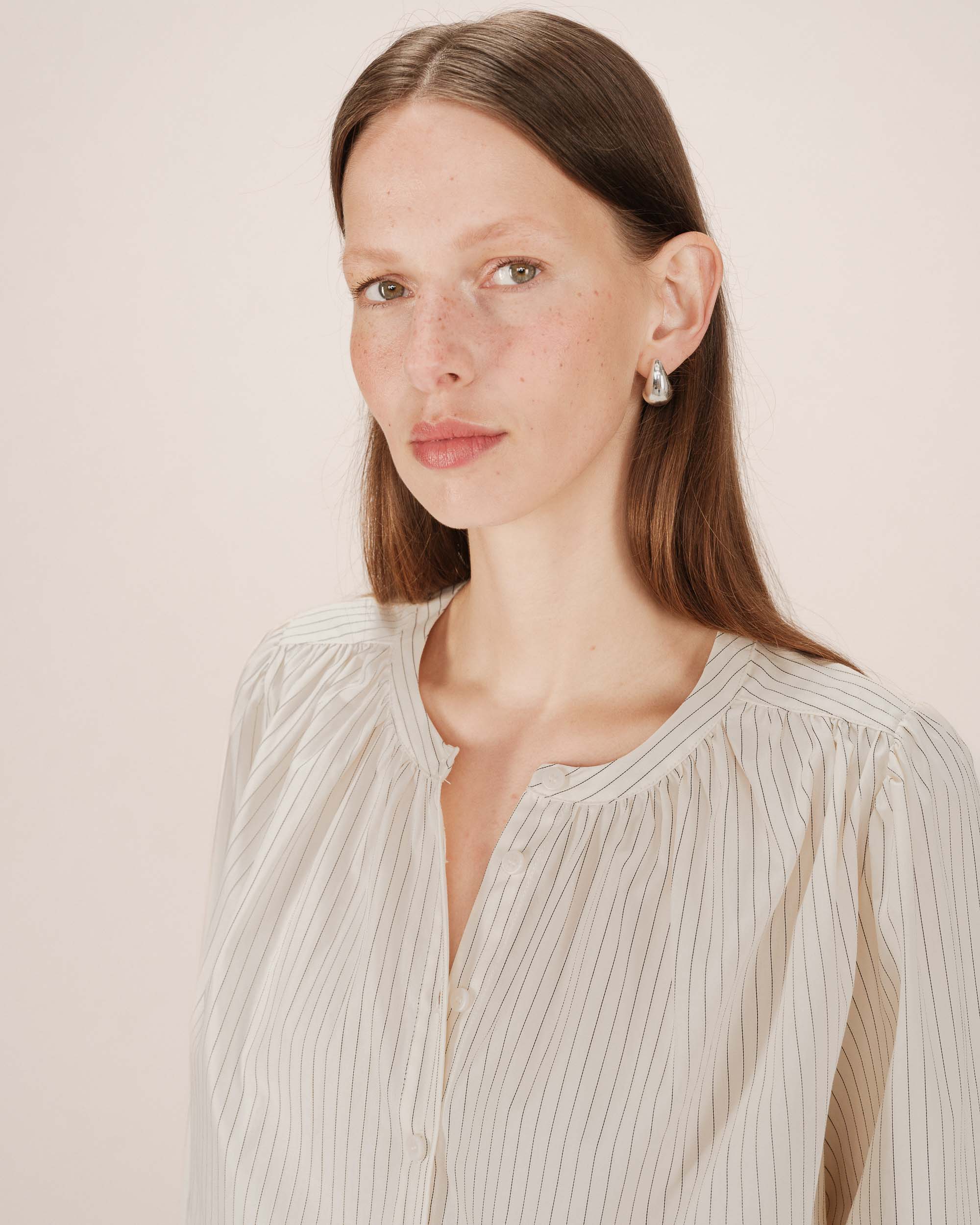 Striped shirt ecru Sissi