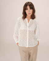 Blouse en dentelle ivoire Sophia