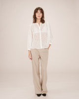 Blouse en dentelle ivoire Sophia