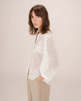 Blouse en dentelle ivoire Sophia