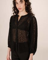 Blouse en dentelle noir Sophia